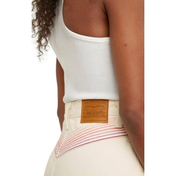 New! Levi's Chasing Rainbows Ribcage Straight Ankle Jeans, 32x27 - Picture 4 of 16